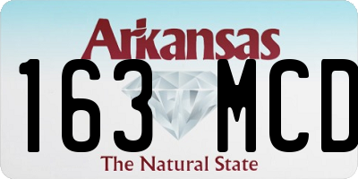 AR license plate 163MCD