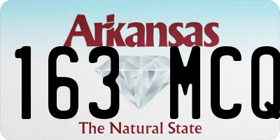 AR license plate 163MCQ