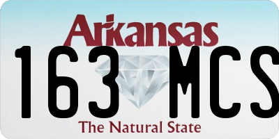 AR license plate 163MCS