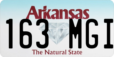 AR license plate 163MGI