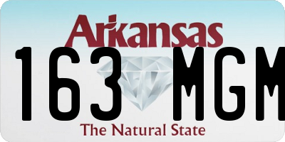 AR license plate 163MGM