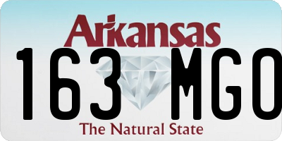 AR license plate 163MGO