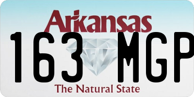 AR license plate 163MGP