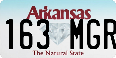 AR license plate 163MGR