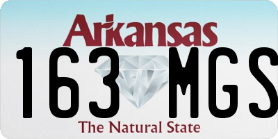AR license plate 163MGS
