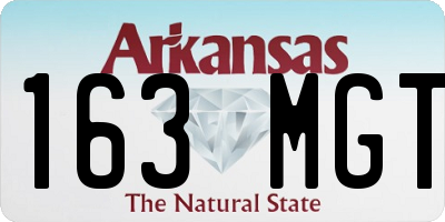 AR license plate 163MGT