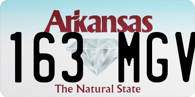 AR license plate 163MGV