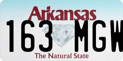 AR license plate 163MGW