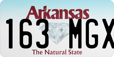 AR license plate 163MGX