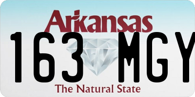 AR license plate 163MGY