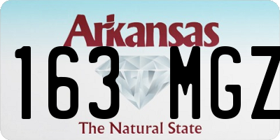AR license plate 163MGZ