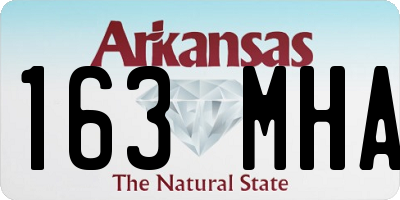 AR license plate 163MHA