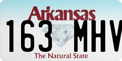 AR license plate 163MHV