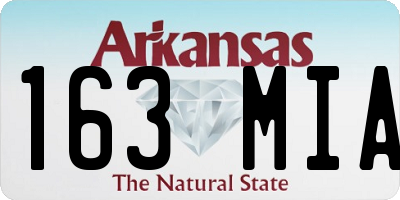 AR license plate 163MIA