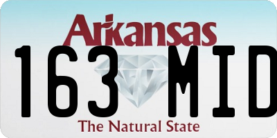 AR license plate 163MID