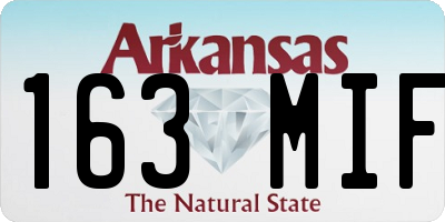 AR license plate 163MIF