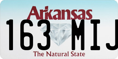 AR license plate 163MIJ