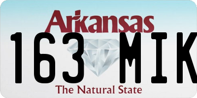 AR license plate 163MIK