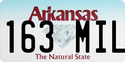 AR license plate 163MIL
