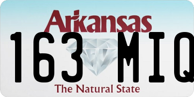 AR license plate 163MIQ