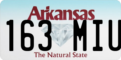 AR license plate 163MIU