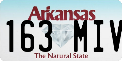 AR license plate 163MIV