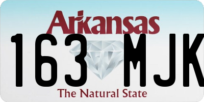 AR license plate 163MJK