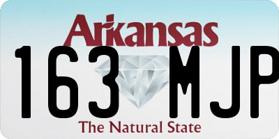 AR license plate 163MJP