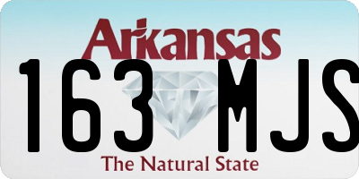 AR license plate 163MJS