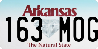 AR license plate 163MOG