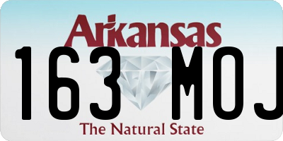 AR license plate 163MOJ
