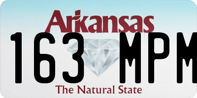 AR license plate 163MPM