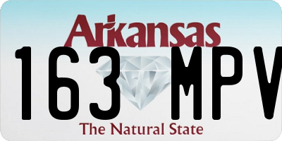 AR license plate 163MPV