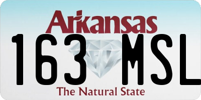 AR license plate 163MSL