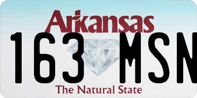 AR license plate 163MSN