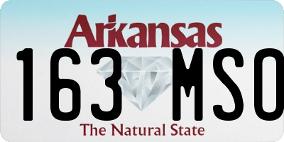 AR license plate 163MSO