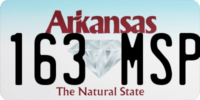 AR license plate 163MSP