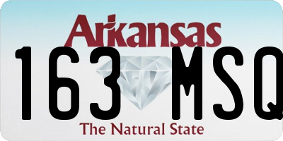 AR license plate 163MSQ