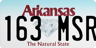 AR license plate 163MSR