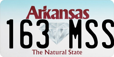 AR license plate 163MSS
