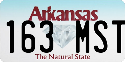 AR license plate 163MST