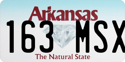 AR license plate 163MSX