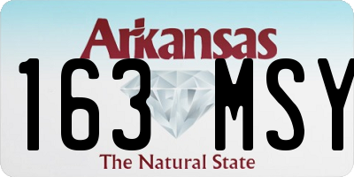 AR license plate 163MSY