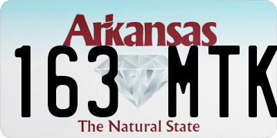 AR license plate 163MTK