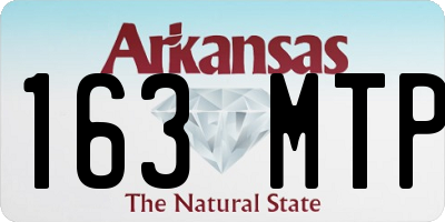 AR license plate 163MTP