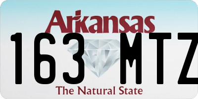 AR license plate 163MTZ