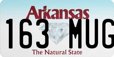AR license plate 163MUG