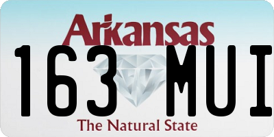 AR license plate 163MUI