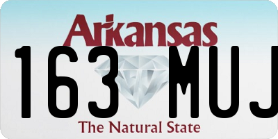 AR license plate 163MUJ