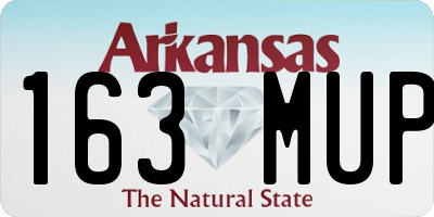 AR license plate 163MUP